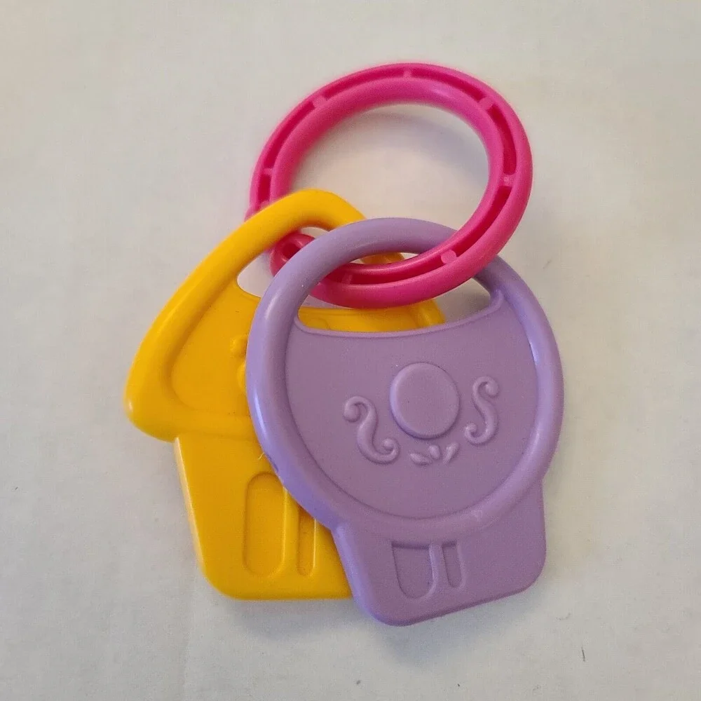 Fisher Price Baby Teethers Rattle Lovey Monkey Lion Keys Lot of 6